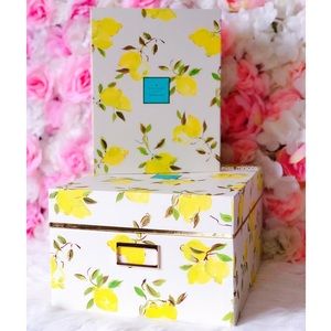 Kate Spade Lemon Nesting Storage Box